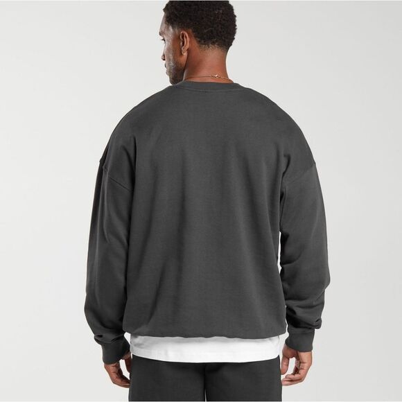 Gymshark Rest Day Essential Crew Size M Onyx Grey NWT in Packaging - Picture 2 of 8